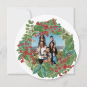 家族の写真スクリプトホリデーメリークリスマスカード シーズンカード (正面)