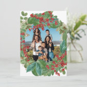 家族の写真スクリプトホリデーメリークリスマスカード シーズンカード (スタンド正面)