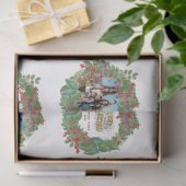 家族の写真スクリプトホリデーメリークリスマスカード 薄葉紙 (ギフト)