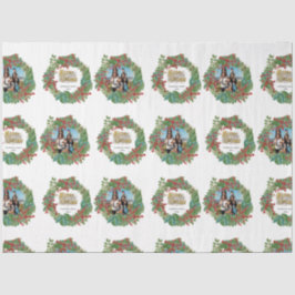 家族の写真スクリプトホリデーメリークリスマスカード 薄葉紙