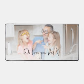 家族の写真スクリプト私たちは愛してあなたをパパハート デスクマット (正面)