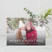 家族の写真スタイリッシュクリスマスホリデーカード 招待状 (スタンド正面)