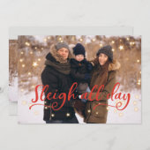 家族の写真スター |クリスマスおもしろいの挨拶 シーズンカード (正面/裏面)