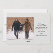 家族の写真スター |クリスマスおもしろいの挨拶 シーズンカード (裏面)