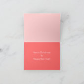 家族の写真ストライプと一緒に楽しいクリスマスの写真 シーズンカード (内部)