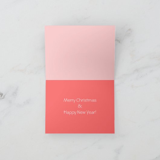 家族の写真ストライプと一緒に楽しいクリスマスの写真 シーズンカード (内部)