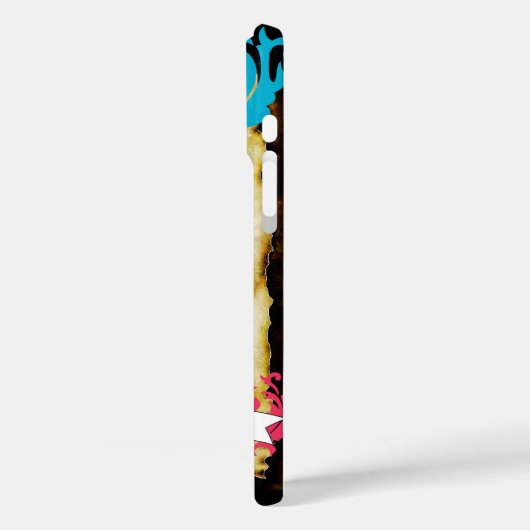 家族の写真ダマスク焼けエッジiPhoneケース Case-Mate iPhoneケース (裏面 / 左)