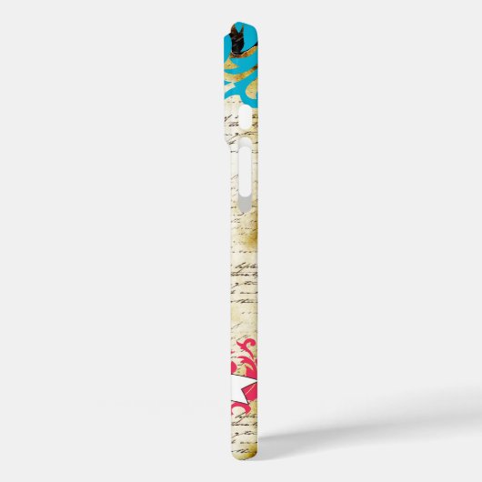 家族の写真ダマスク焼けエッジiPhone Case-Mate iPhoneケース (裏面 / 左)