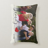家族の写真ハート書 アクセントクッション (正面(垂直))
