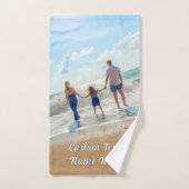 家族の写真バスタオルセットカスタム文字名 バスタオルセット (ハンドタオル)