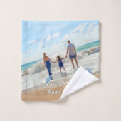 家族の写真バスタオルセットカスタム文字名 バスタオルセット (ウォッシュタオル)