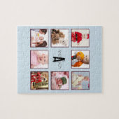 家族の写真パズル9写真モノグラム ジグソーパズル (横)