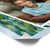 家族の写真パッチワークフローラギャラリーテンプレート ポスター (コーナー)