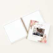家族の写真パンパスグラスピンクの花模様名 ノートブック (内部)