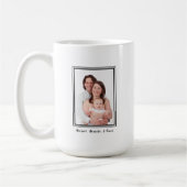 家族の写真パーソナライズされた名モダン: コーヒーマグカップ (左)