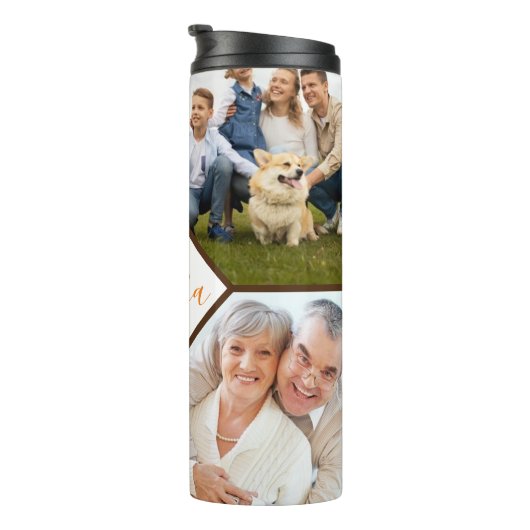 家族の写真パーソナライズされた熱タンブラー タンブラー (回転右)