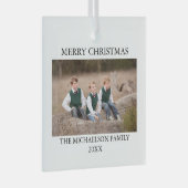 家族の写真パーソナライズされた ガラスオーナメント (正面右)