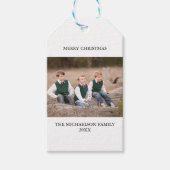 家族の写真パーソナライズされた ギフトタグ (正面)