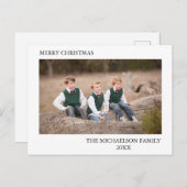 家族の写真パーソナライズされた シーズンポストカード (正面/裏面)