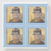 家族の写真パーソナライズされた ストーンコースター (正面)