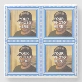 家族の写真パーソナライズされた ストーンコースター