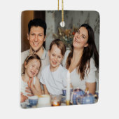 家族の写真パーソナライズされた セラミックオーナメント (右)