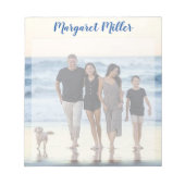 家族の写真パーソナライズされた ノートパッド (正面)