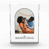 家族の写真パーソナライズされた フォトブロック (正面)