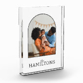 家族の写真パーソナライズされた フォトブロック (左)