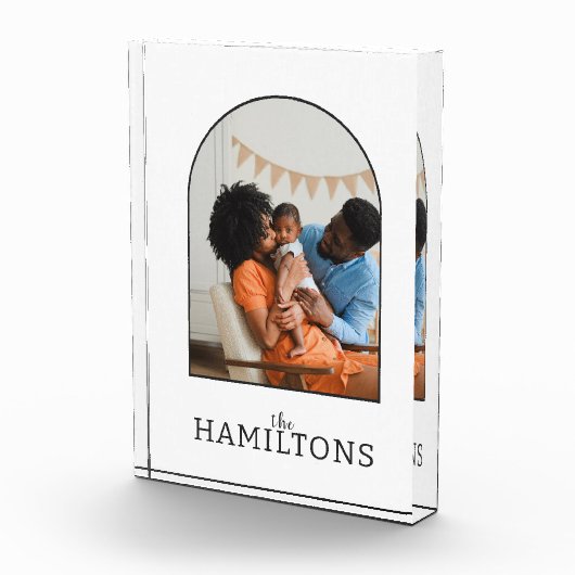 家族の写真パーソナライズされた フォトブロック (右)