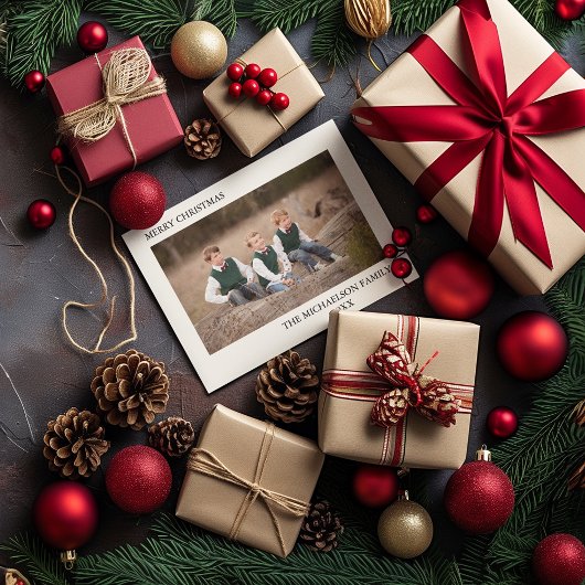 家族の写真パーソナライズされた ポストカード