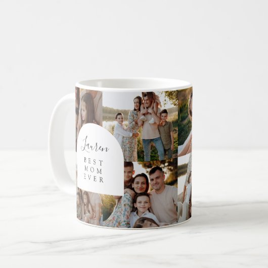 家族の写真マモダンー最高のムMom Ever Mag コーヒーマグカップ (正面左)