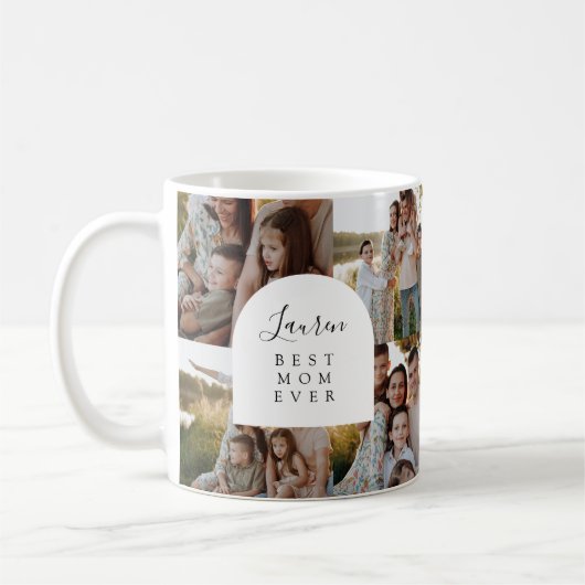 家族の写真マモダンー最高のムMom Ever Mag コーヒーマグカップ (左)