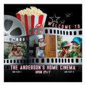 家族の写真ムービーナイトホームシネマシアター24/7 ポスター (正面)