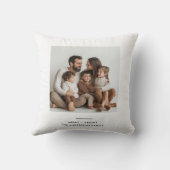 家族の写真メリーと明るいミニマル クッション (裏面)