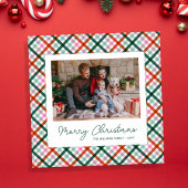 家族の写真メリーモダンクリスマスカード シーズンカード