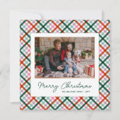 家族の写真メリーモダンクリスマスカード シーズンカード (正面)