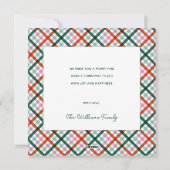 家族の写真メリーモダンクリスマスカード シーズンカード (裏面)