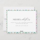 家族の写真メリーモダンクリスマスホリデー シーズンカード (裏面)