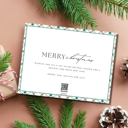 家族の写真メリーモダンクリスマスホリデー シーズンカード