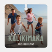 家族の写真メレカリマカ メタルオーナメント (裏面)