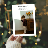 家族の写真モダンのクおもしろいリスマス シーズンカード