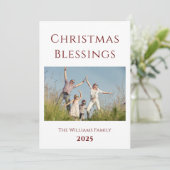 家族の写真モダンクリスマスホリデーカード シーズンカード (スタンド正面)