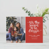 家族の写真モダンクリスマス シーズンカード (スタンド正面)