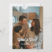 家族の写真モダンコラージュのクリスマス シーズンカード (正面)