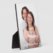 家族の写真モダン名テンプレートスクリプト文字 フォトプラーク (側面)