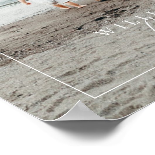 家族の写真モダン社説の旅行記念ポスト ポスター (角)