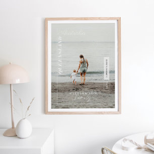 家族の写真モダン社説の旅行記念ポスト ポスター