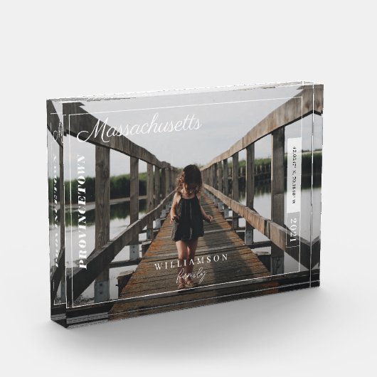 家族の写真モダン社説の旅行記念 フォトブロック (左)