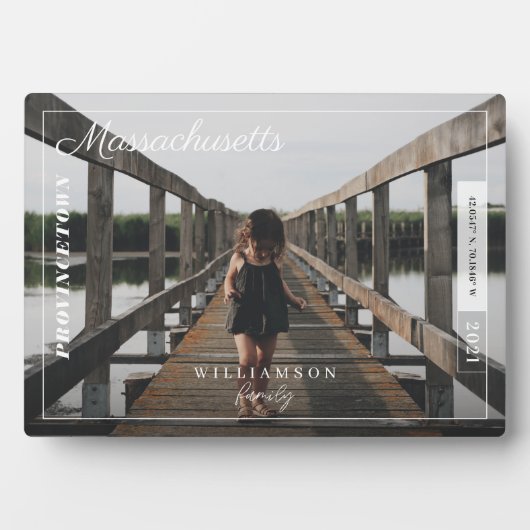 家族の写真モダン社説の旅行記念 フォトプラーク (正面)